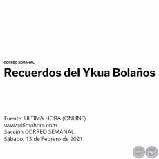 RECUERDOS DEL YKUA BOLAOS - Sbado, 13 de Febrero de 2021